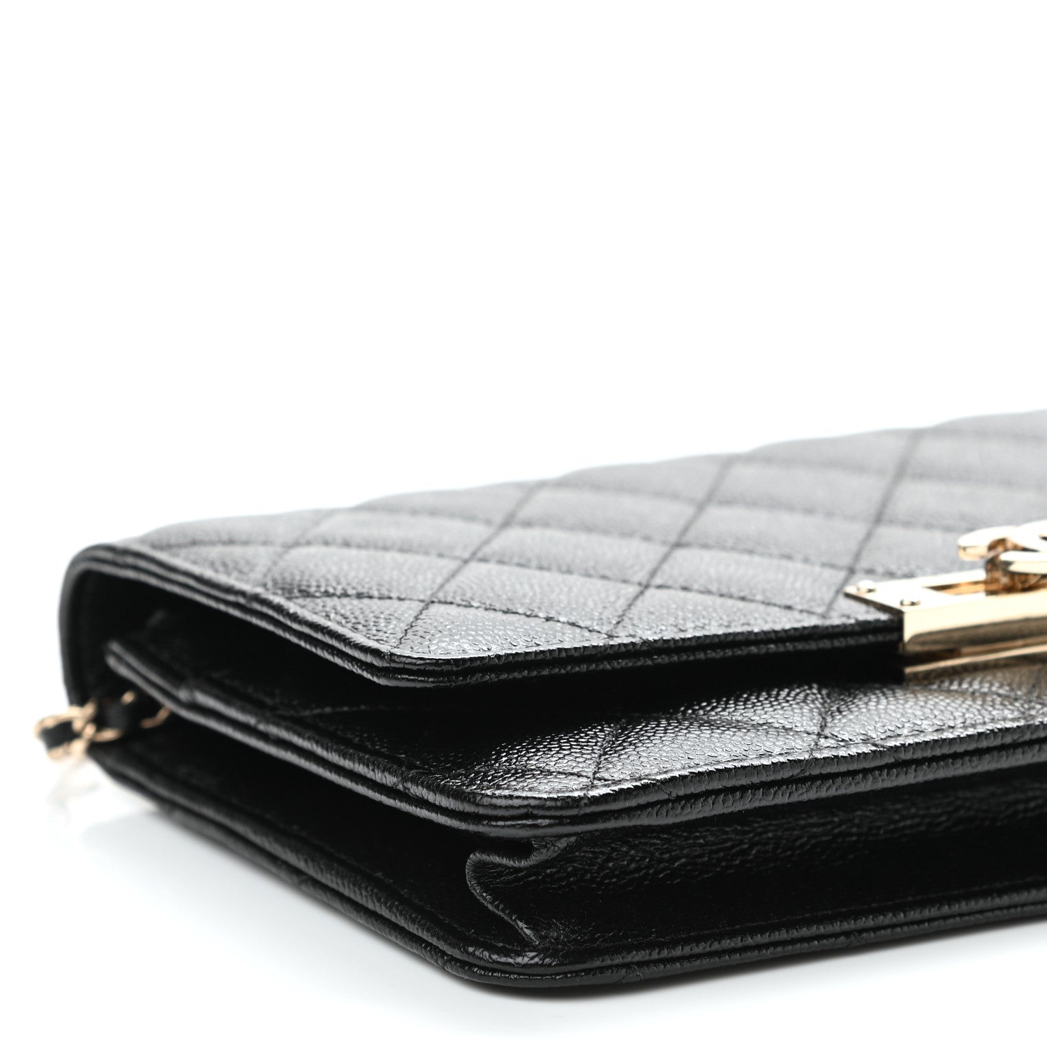 Chanel Caviar Quilted Golden Class Wallet On Chain WOC Black 10 of 11