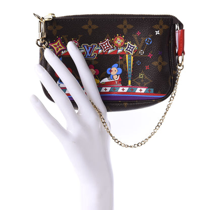 Louis Vuitton Monogram 2020 Christmas Animation Bumper Cars Mini Pochette Accessories Coquelicot 3 of 20