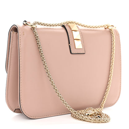 Valentino Garavani Vitello Medium Glam Lock Rockstud Flap Poudre 3 of 9