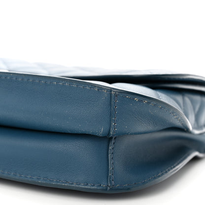 Chanel Lambskin Quilted Large Natural CC Flap Navy 10 of 14