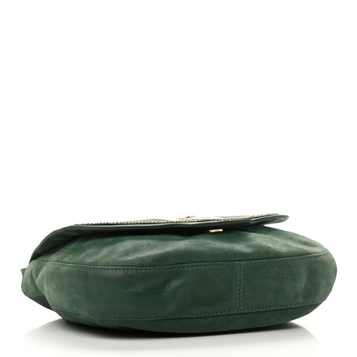 Fendi Metallic Calfskin Crossbody Green 3 of 14