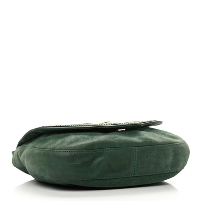 Fendi Metallic Calfskin Crossbody Green 3 of 14