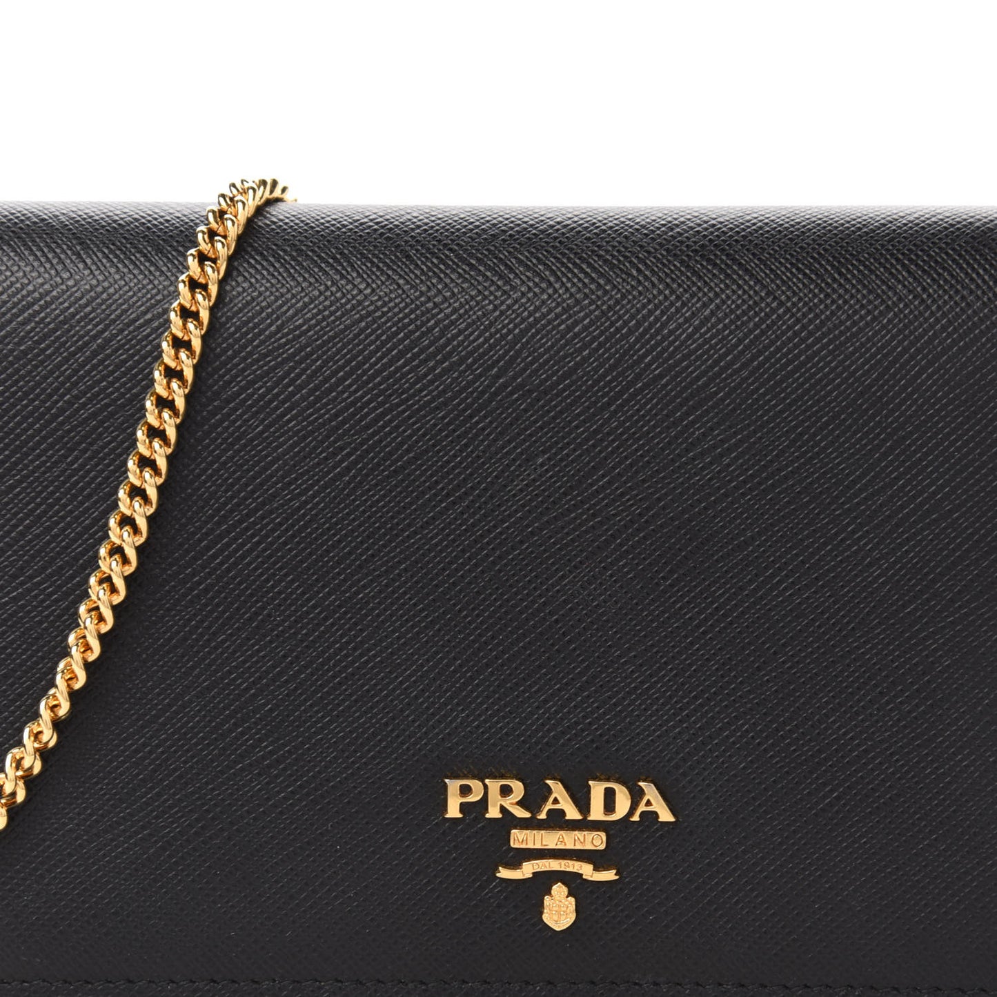 Saffiano Metal Oro Mini Bag Black