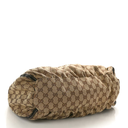 Gucci Monogram Large D Gold Hobo Dark Brown 4 of 13
