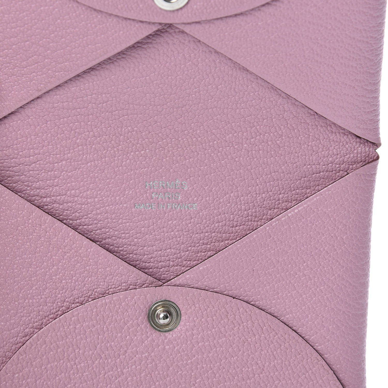 Hermes Chevre Mysore Calvi Card Case Mauve Sylvestre 6 of 8
