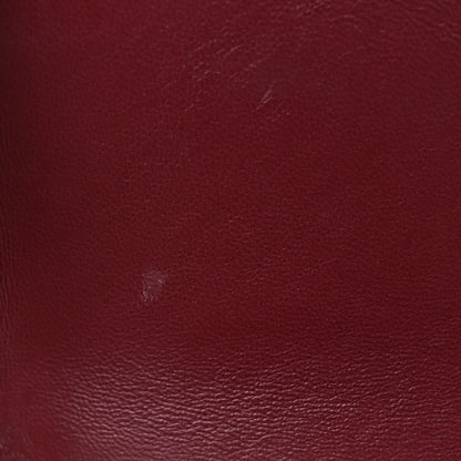 Balenciaga Calfskin Graffiti Crocodile Embossed Hourglass Top Handle Bag XS Dark Red White 9 of 10