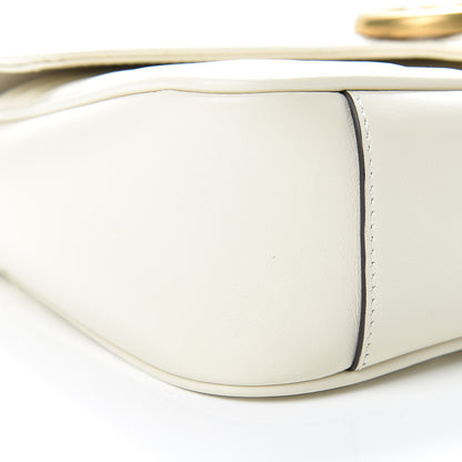 Gucci Calfskin Matelasse Small GG Marmont Shoulder Bag White 9 of 13