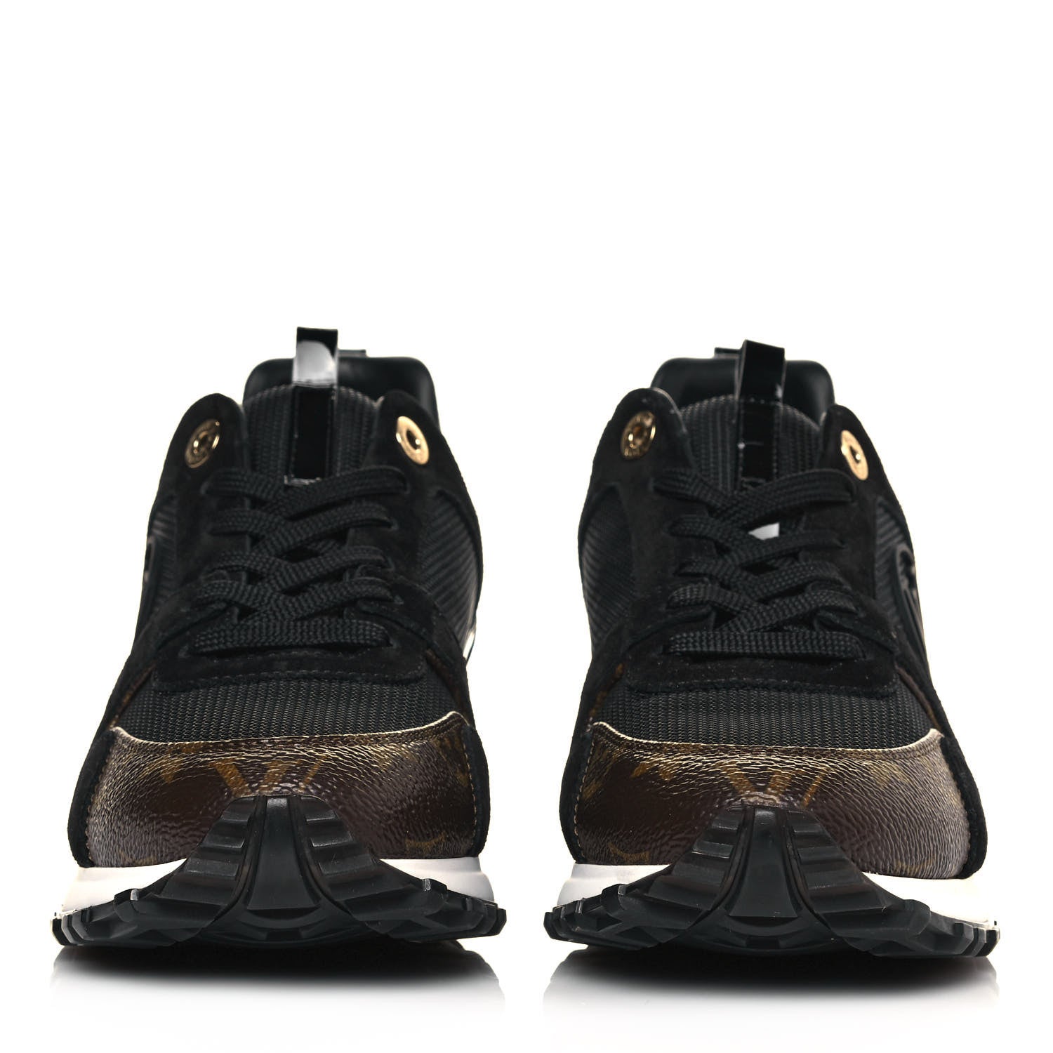 Louis Vuitton Suede Monogram Run Away Sneakers 38 Black 2 of 8