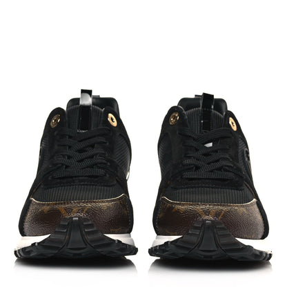 Louis Vuitton Suede Monogram Run Away Sneakers 38 Black 2 of 8
