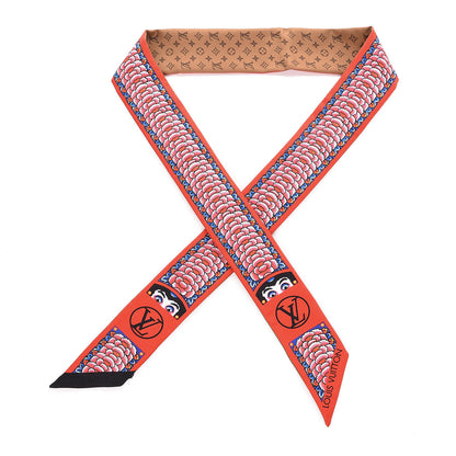 Louis Vuitton Silk Monogram Kabuki Stickers BB Bandeau Rouge 1 of 5