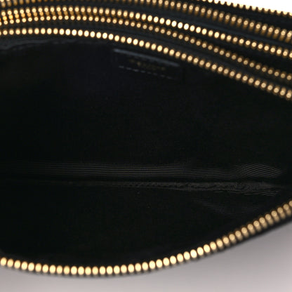 Celine Sequin Small Trio Crossbody Bag Black 6 of 9