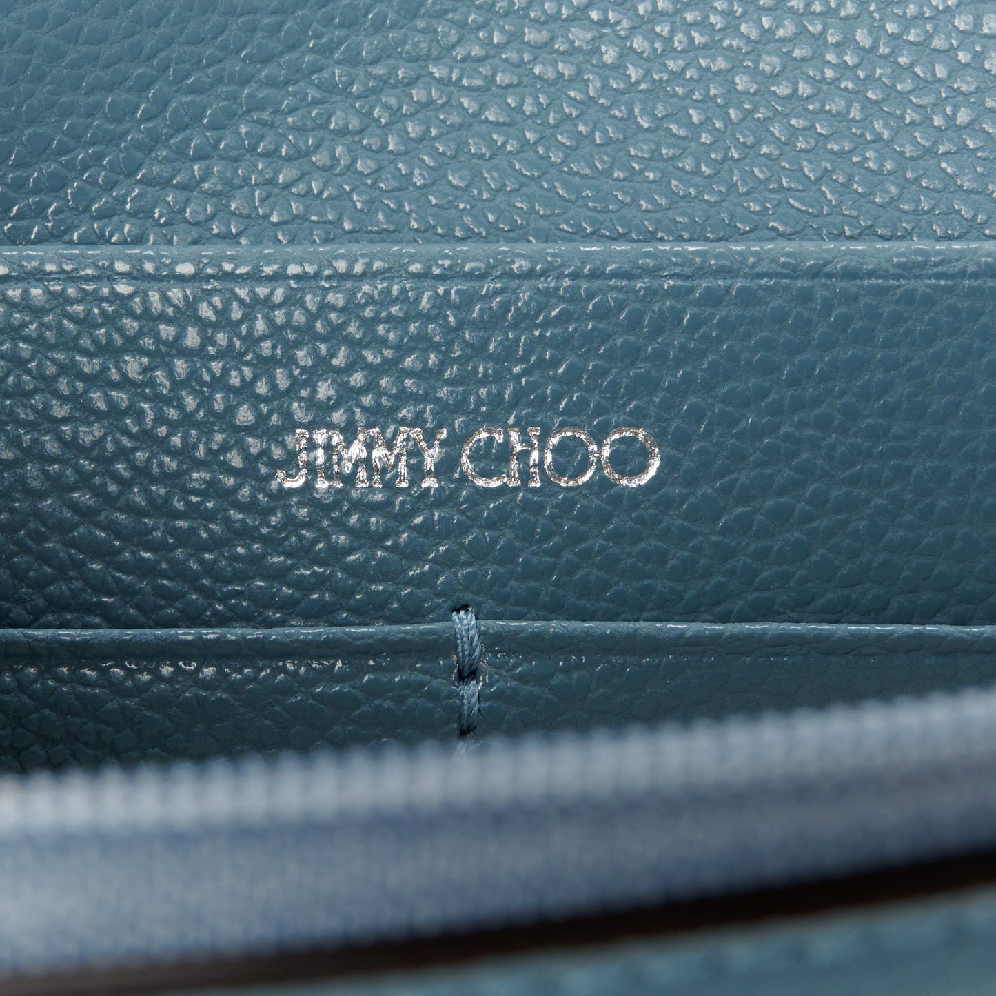 Calfskin Crystal Cheri Wallet on Chain Bag Blue