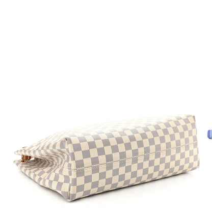 Louis Vuitton Damier Azur Graceful MM Rose Ballerine 4 of 11
