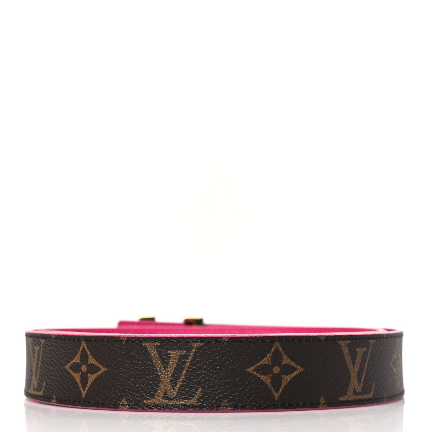 Louis Vuitton Monogram Calfskin 30mm LV Initiales Reversible Belt 80 32 Fuchsia 3 of 6