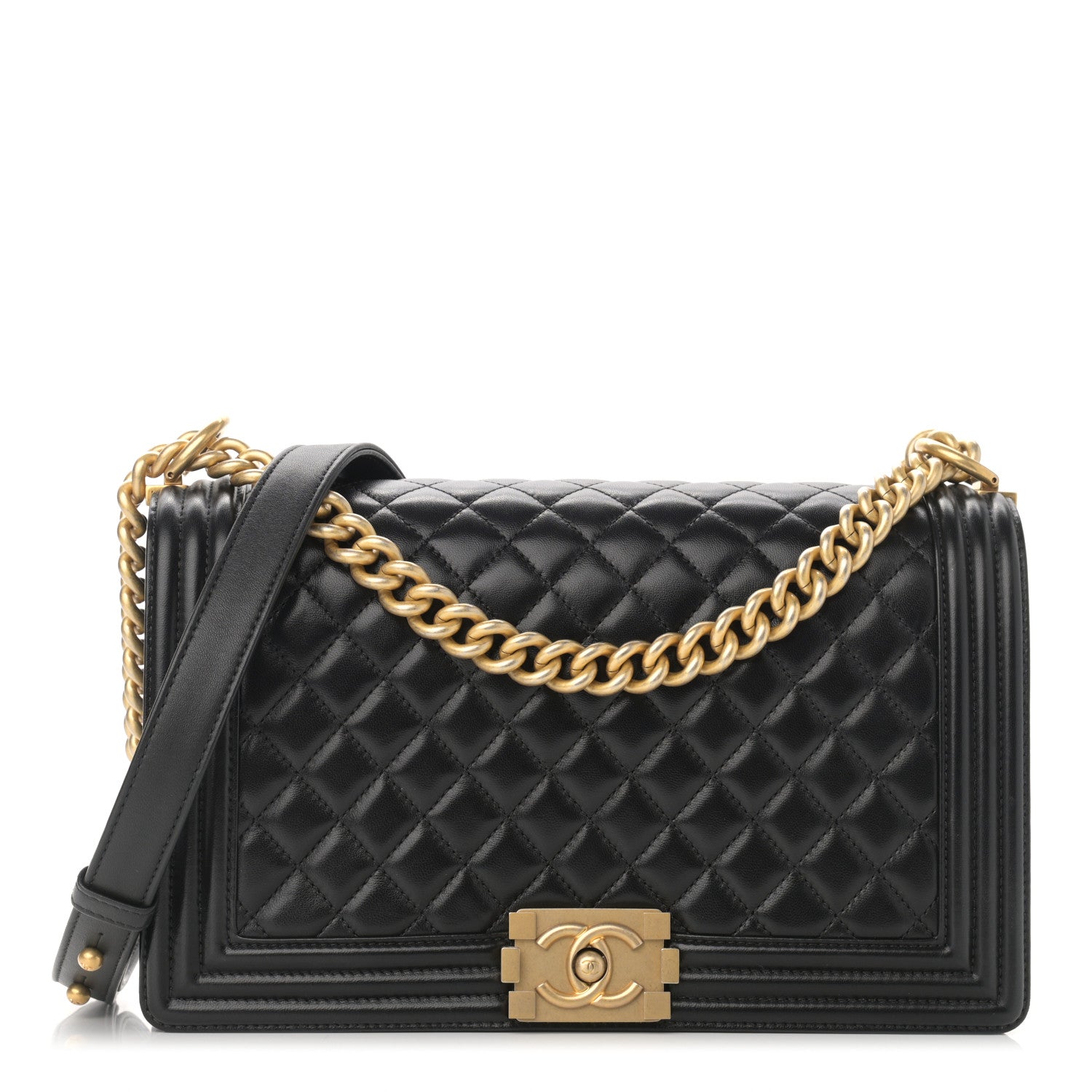 Chanel Lambskin Quilted New Medium Boy Flap Black 1 of 12