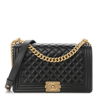 Chanel Lambskin Quilted New Medium Boy Flap Black 1 of 12