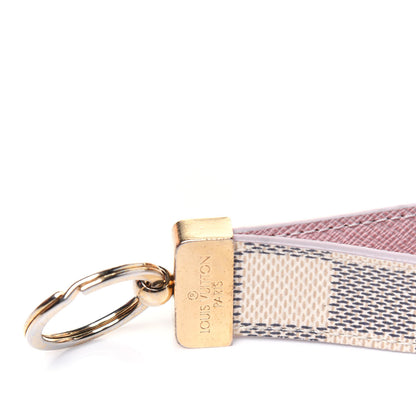 Louis Vuitton Damier Azur Dragonne Key Holder Rose Ballerine 4 of 6