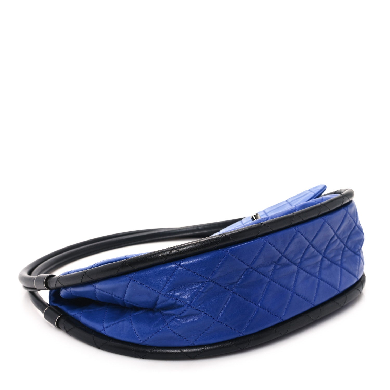 Chanel Lambskin Quilted Medium Hula Hoop Flap Blue 4 of 10