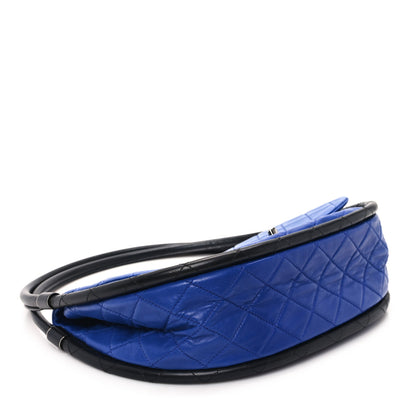Chanel Lambskin Quilted Medium Hula Hoop Flap Blue 4 of 10