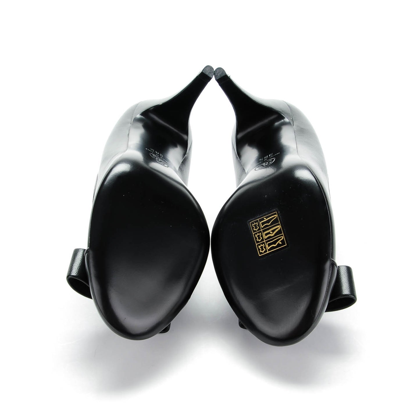 Lambskin Bow Pumps 36.5 Black