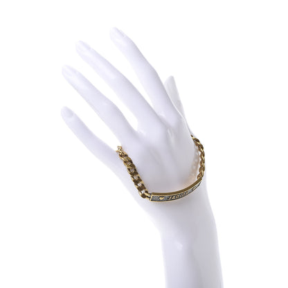 Christian Dior Metal Crystal J'Adior Star Heart Chain Bracelet Aged Gold 2 of 4