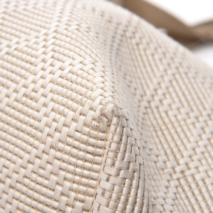 Gucci Woven Raffia Diamante Tote White 9 of 12