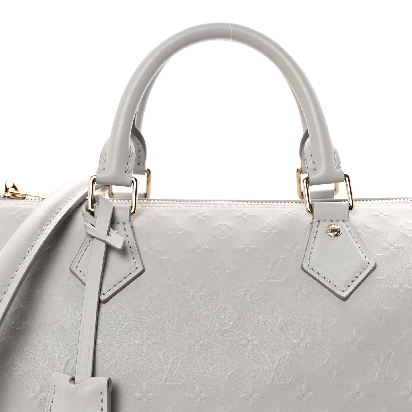 Calfskin Minigram Speedy Soft 30 Cloud Gray