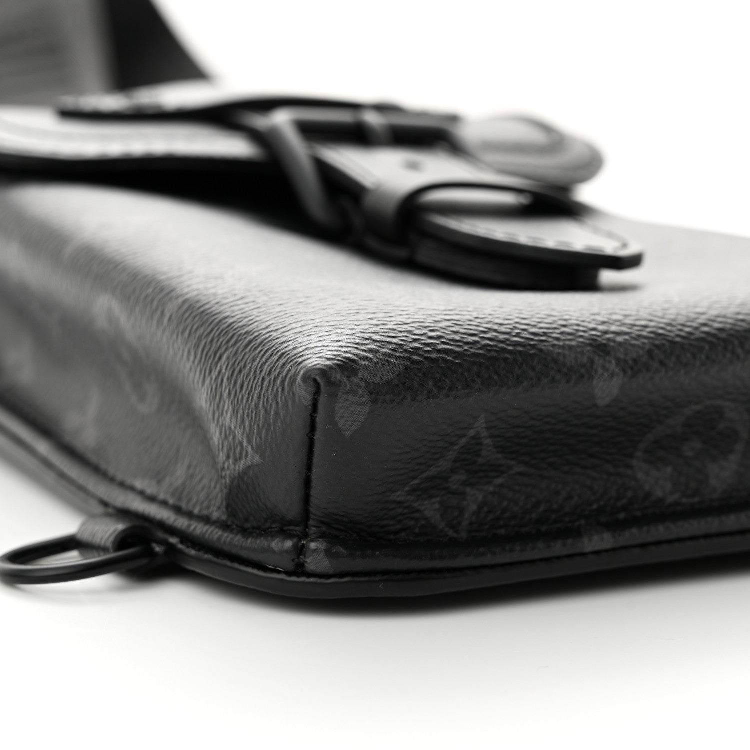 Louis Vuitton Monogram Eclipse Saumur Slingbag Black 8 of 10