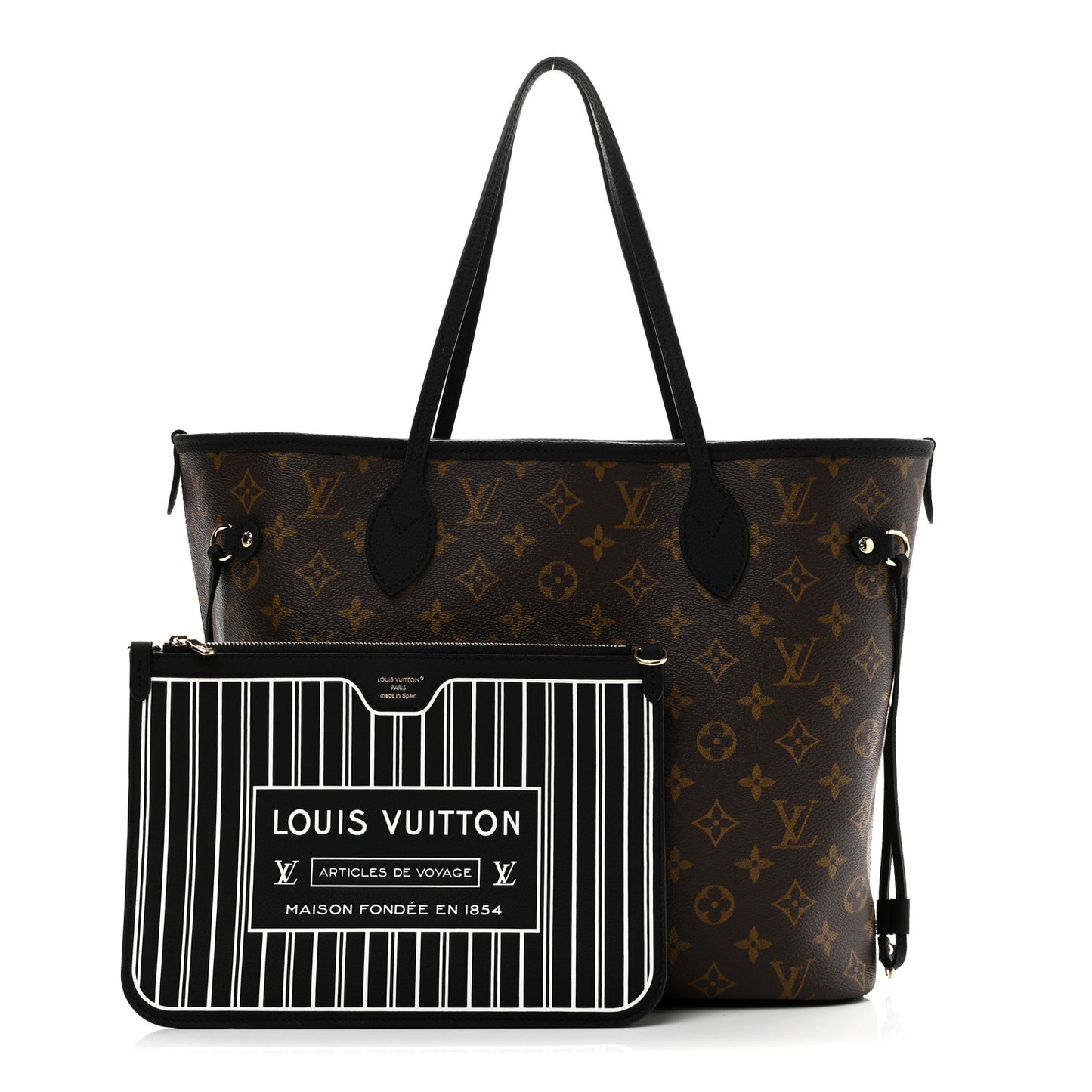 Monogram Calfskin Neo Neverfull Inside Out MM Black