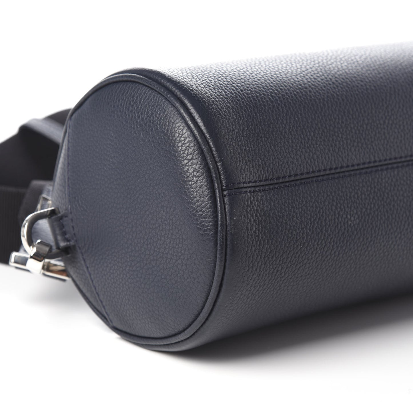 HOMME Grained Calfskin Mens Roller Pouch Navy Blue