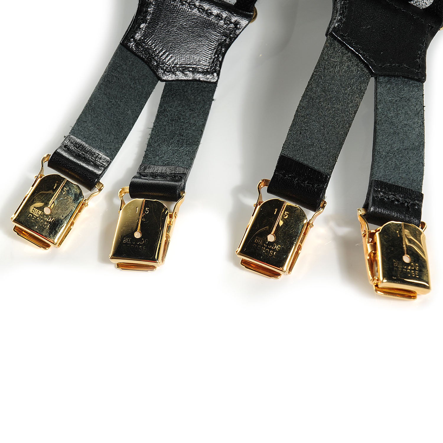 Chanel Logo Suspenders Black White 3 of 5
