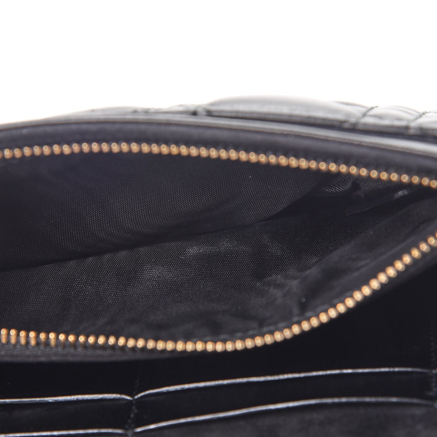 Lambskin Cannage Dioraddict Wallet on Chain Clutch Black