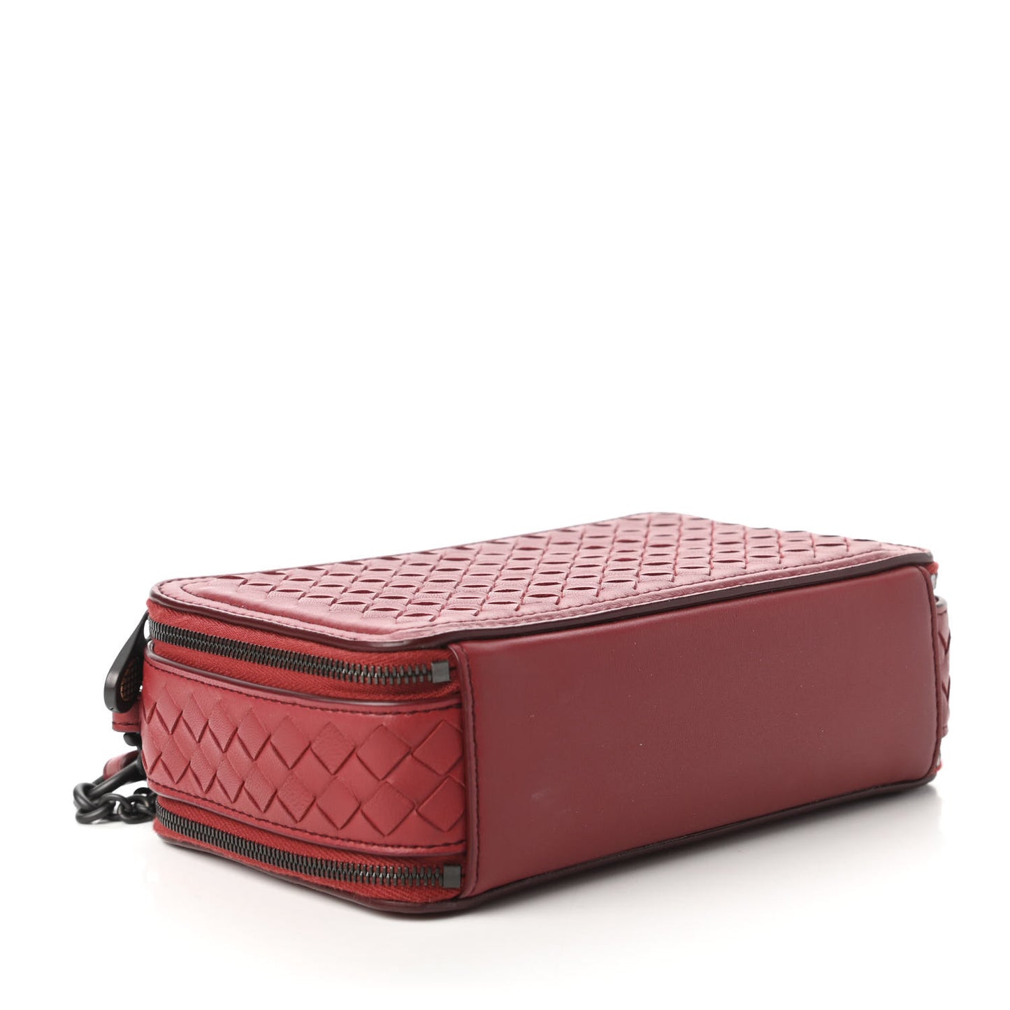 Nappa Intrecciato Camera Bag Red