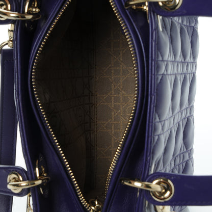 Christian Dior Lambskin Cannage Medium Lady Dior Purple 6 of 12