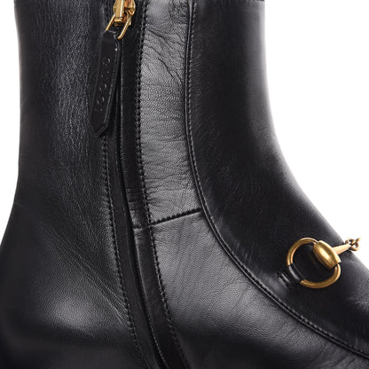 Gucci Malaga Kid Womens Jordaan Ankle Boots 37.5 Black 8 of 10