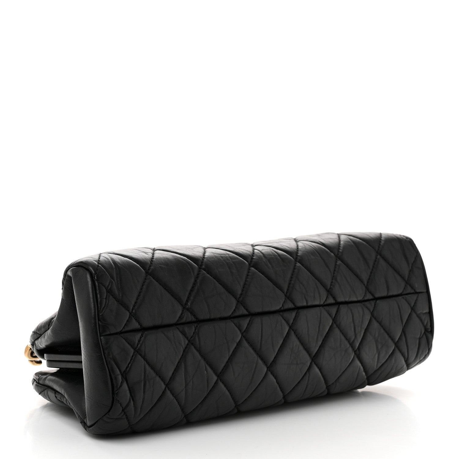 Chanel Aged Calfskin Medium Just Mademoiselle Bowling Bag  Black 4 of 11