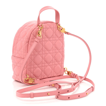 Christian Dior Lambskin Cannage Mini Backpack Peach Blossom 3 of 11