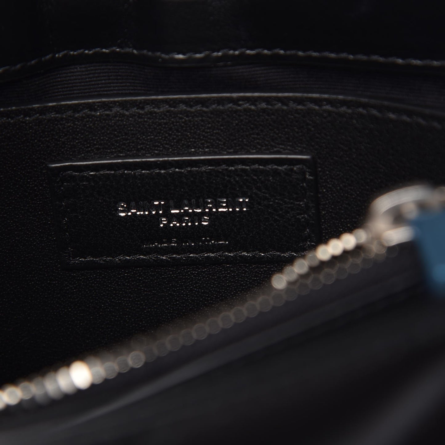 Calfskin Y Quilted Monogram Small Loulou Chain Satchel Black