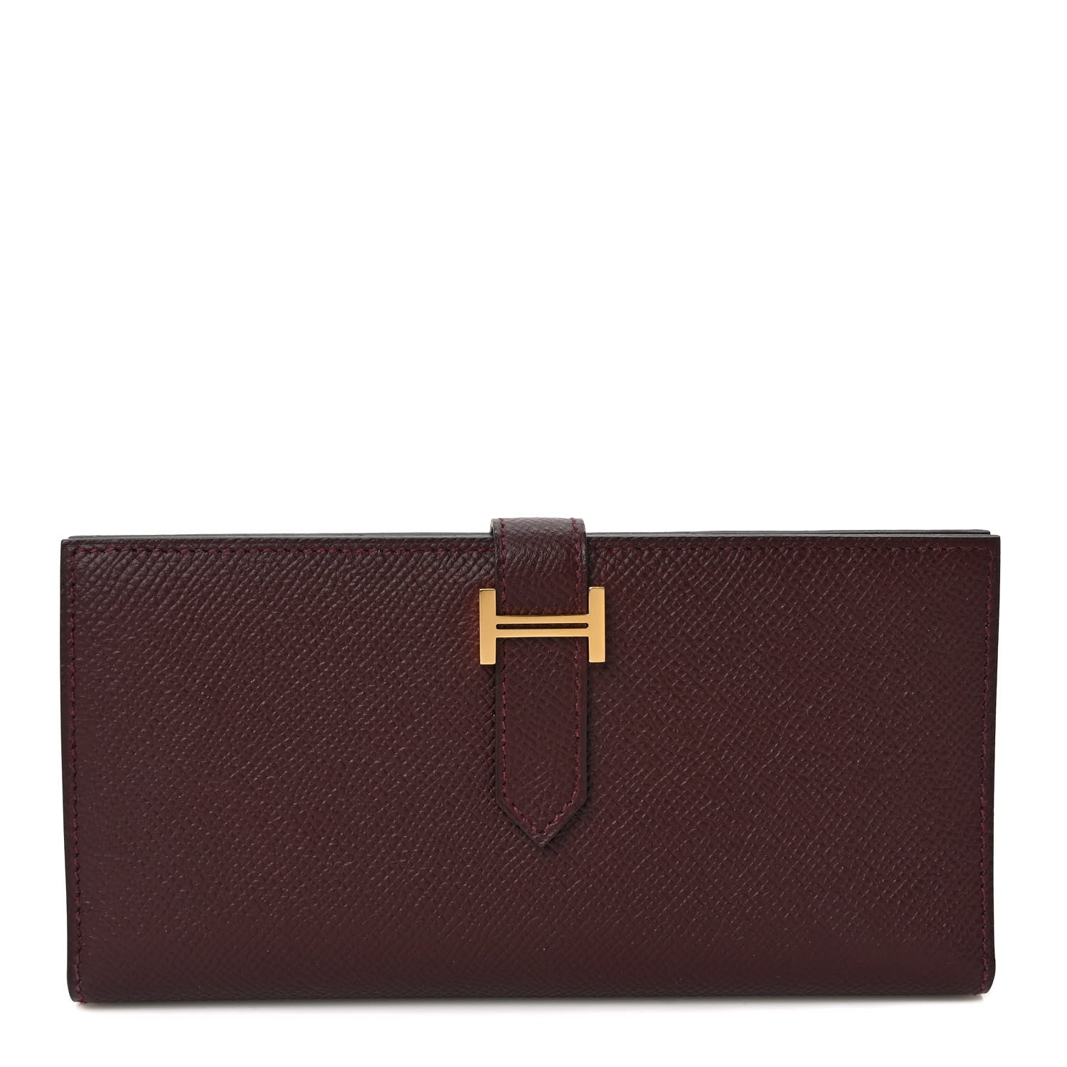 Hermes Epsom Bearn Gusset Wallet Bordeaux 1 of 7
