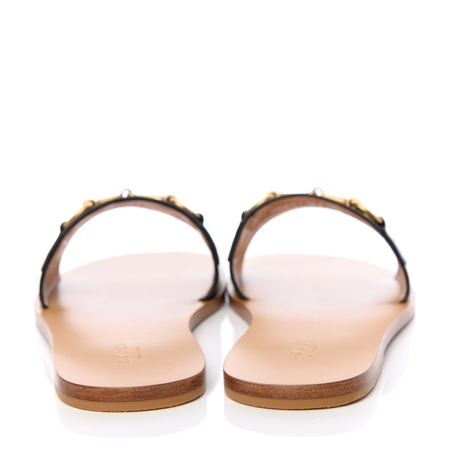 Malaga Kid Fringe Horsebit Slide Sandals 38 Black