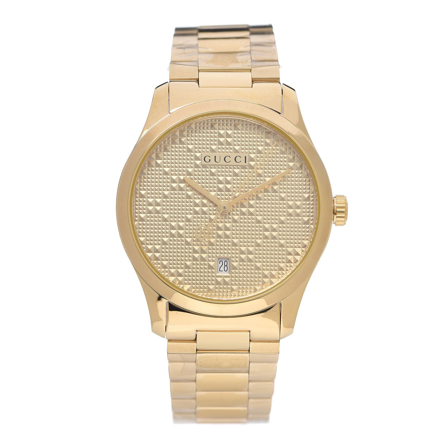 Stainless Steel 38mm G-Timeless Diamante Quartz Watch Gold