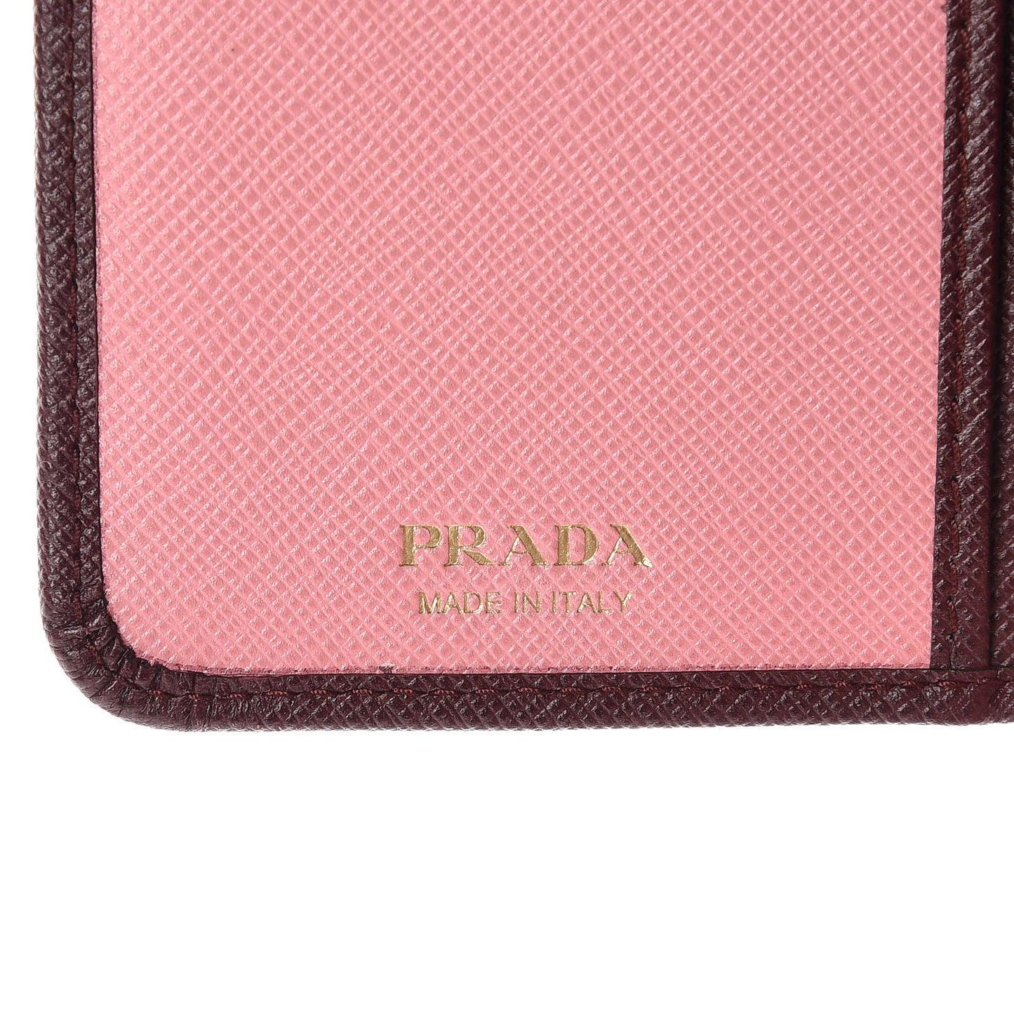 Saffiano Metal Multicolor Compact Wallet Granato