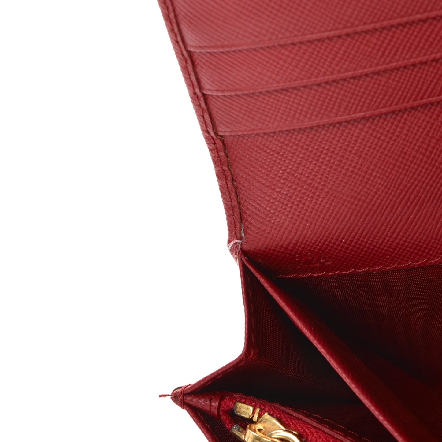 Saffiano Metal Continental Flap Wallet Fuoco