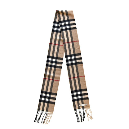 Burberry Cashmere Giant Check Skinny Scarf Archive Beige 2 of 5
