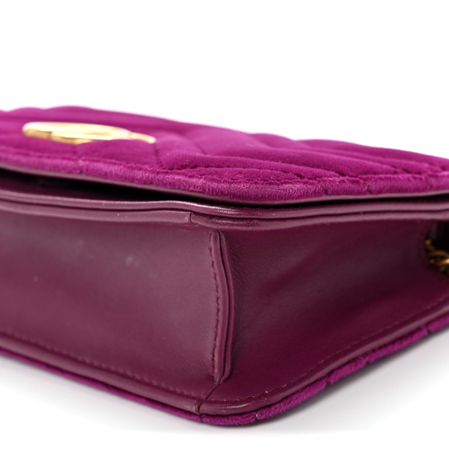 Velvet Matelasse GG Marmont Mini Bag Fuchsia Violet Cyclamen