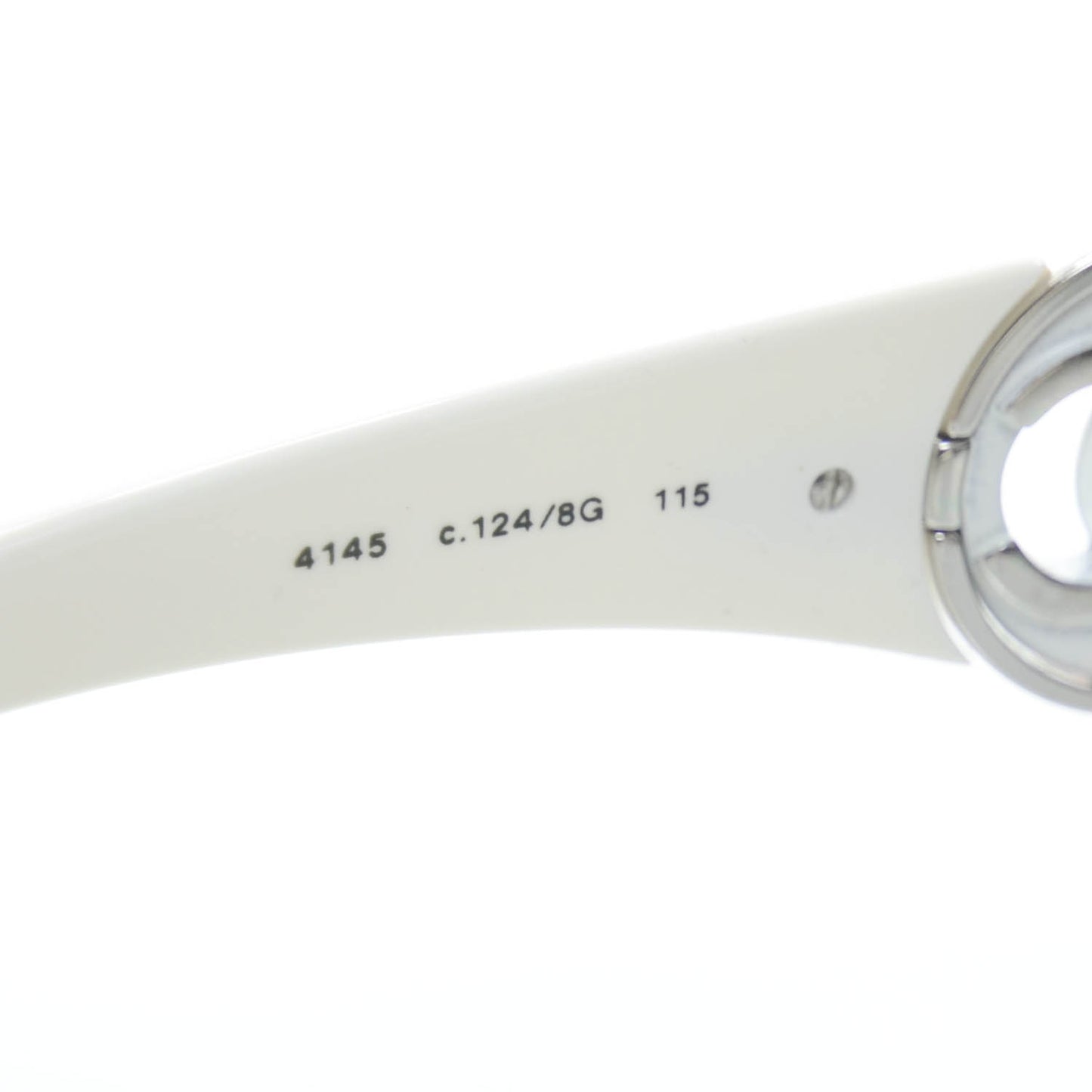 CC Logo Sunglasses 4145 White