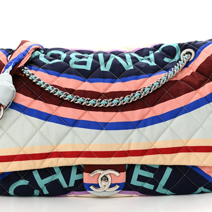 Chanel Fabric Quilted Printed XXL Flap Multicolor 8 of 10