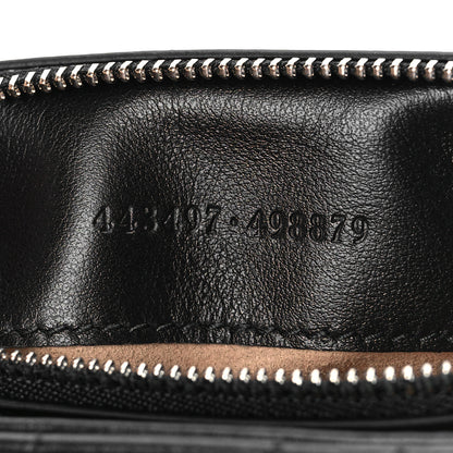 Gucci Calfskin Spiral Stud Small GG Marmont Shoulder Bag Black 7 of 9