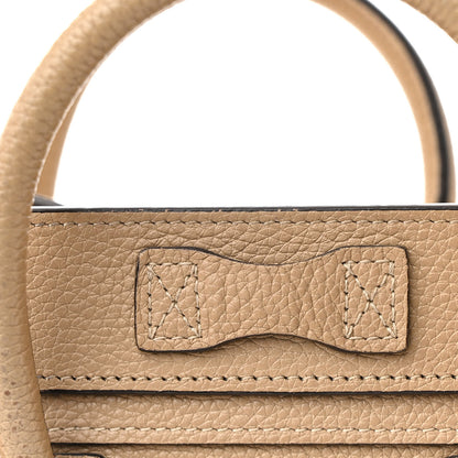 Celine Drummed Calfskin Nano Luggage Dune 26 of 26