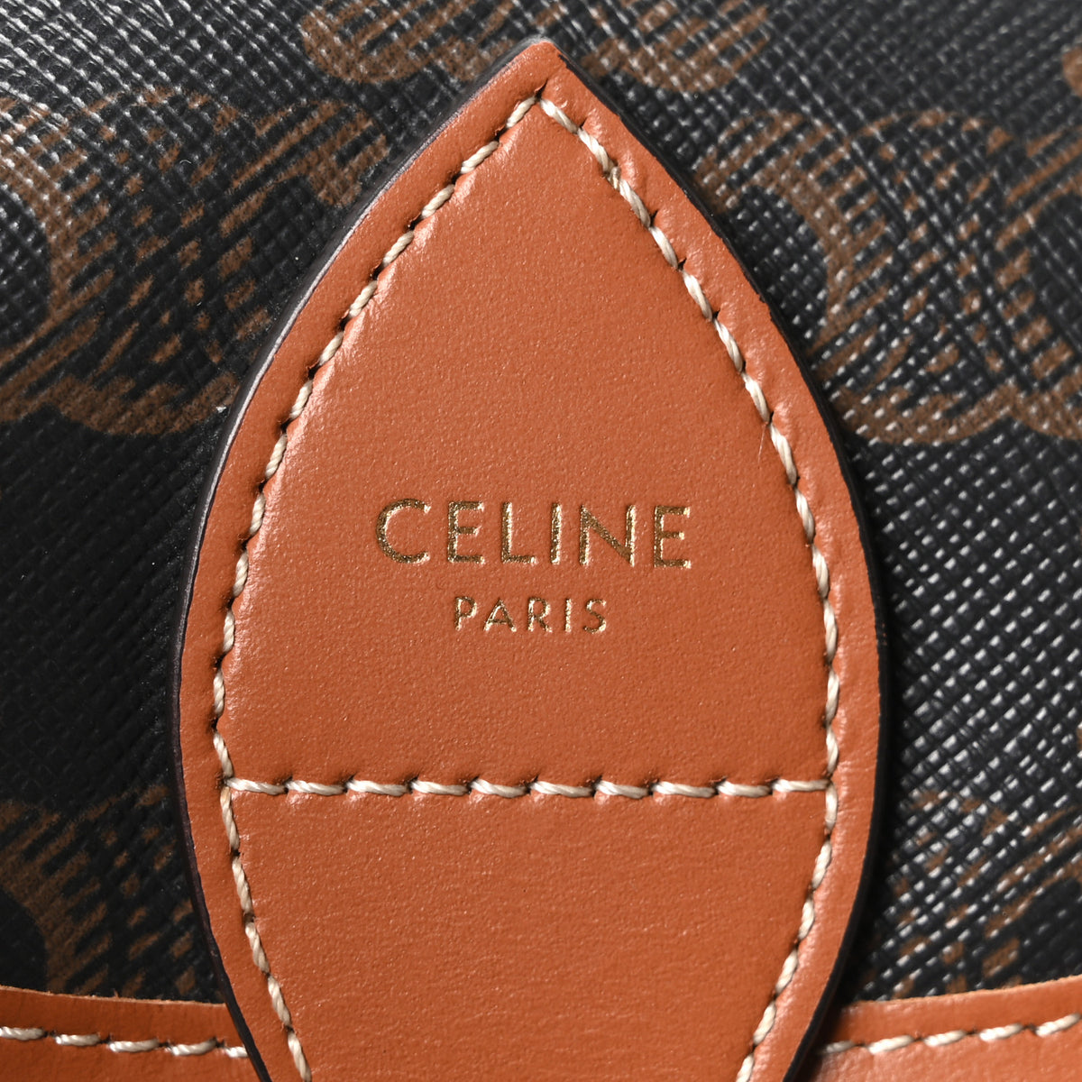 Triomphe Canvas Calfskin Mini Folco Backpack Tan